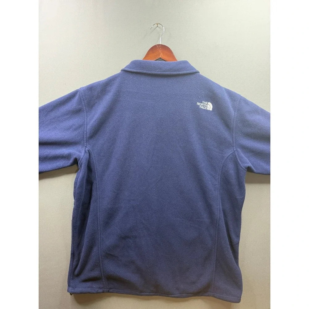 The North Face Fleece Jacket Mens Blue Full Zip Mock Neck XXL